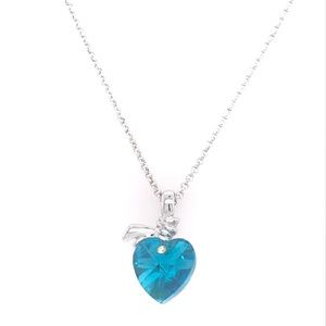 Love Knot Swarovski Heart Pendant